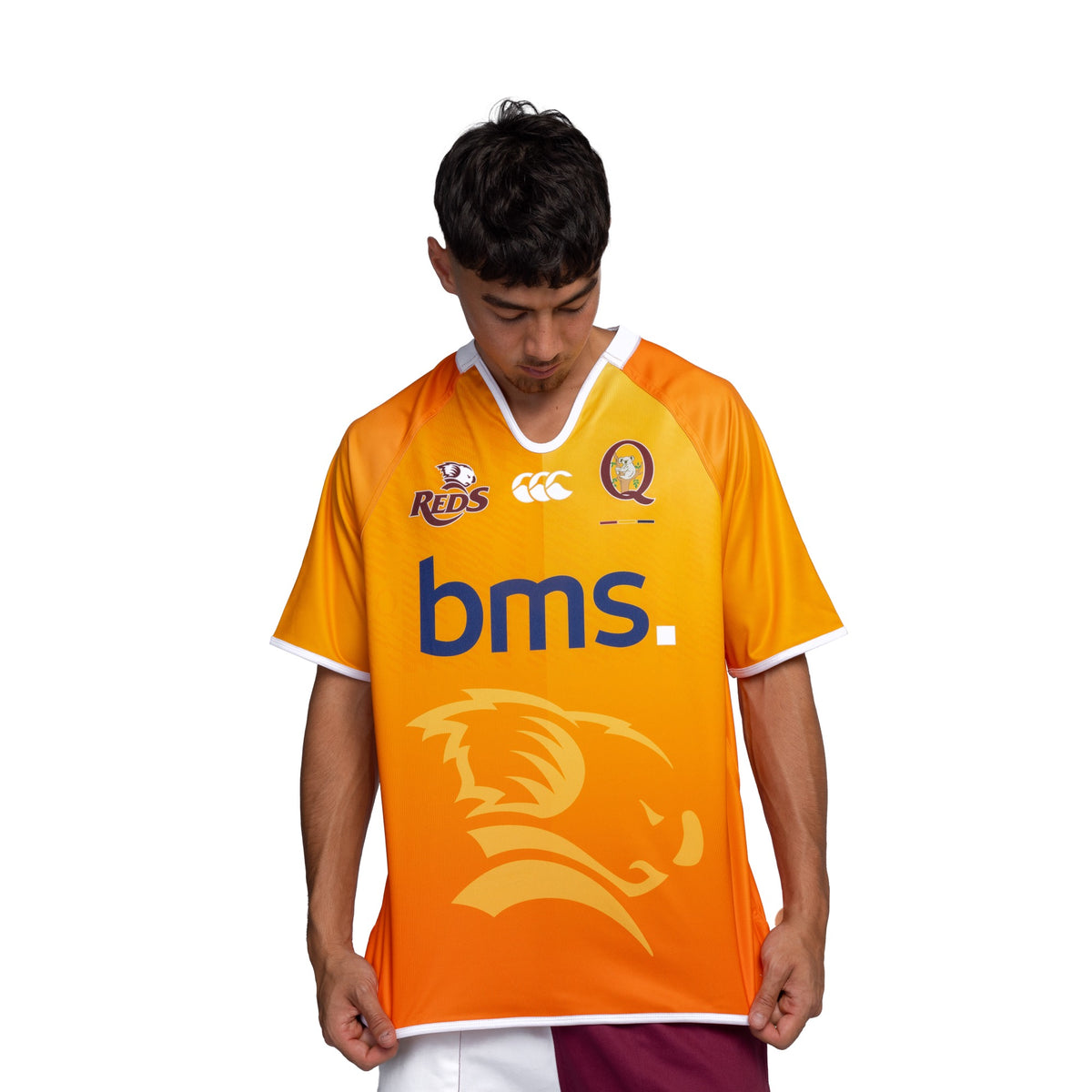 2025 Queensland Reds Mens Orange Replica Training Jersey