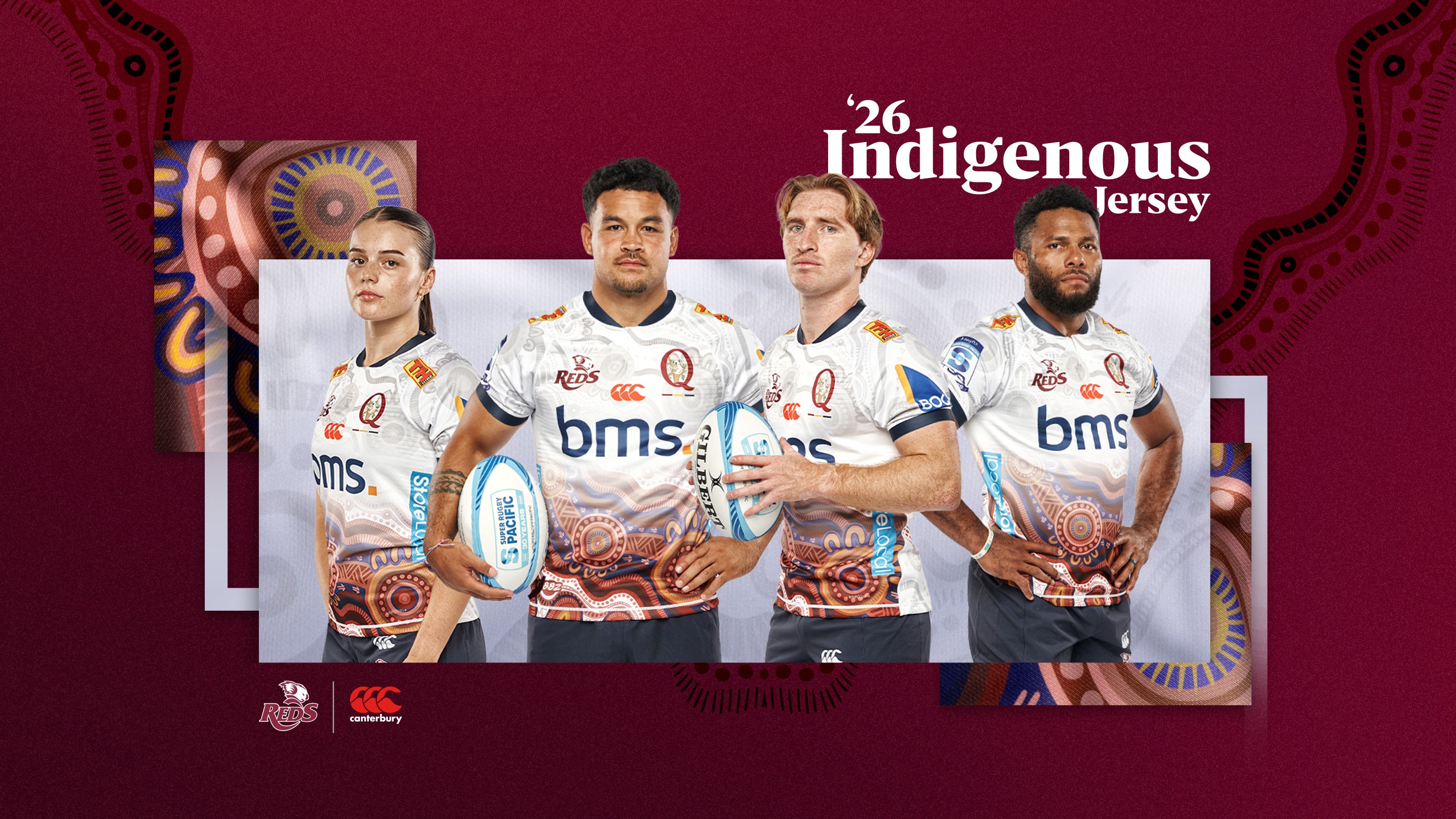 Maillot Queensland Reds 2014 Home – Super Rugby – BLK – Taille XL