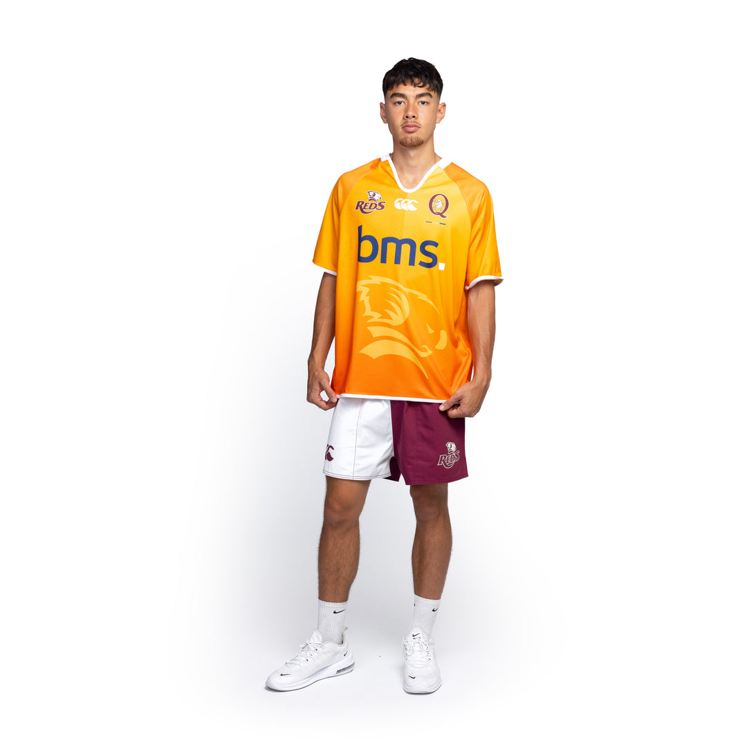 2025 Queensland Reds Mens Orange Replica Training Jersey