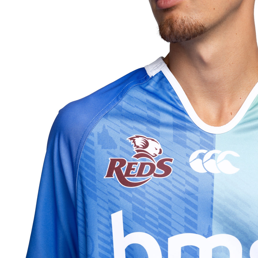 2025 Queensland Reds Mens Blue Replica Training Jersey